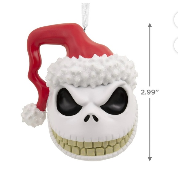 Hallmark The Nightmare Before Christmas Jack Skellington Head ChristmasOrnament - Picture 3 of 4